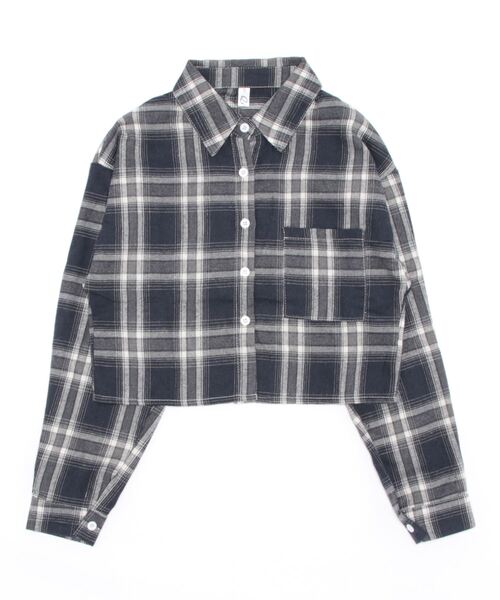 MAISON DE THERESE(メゾン ド テレーズ)の「長袖チェックシャツ(シャツ/ブラウス・レディース・ネイビー・S/M/L)」の4枚目の写真