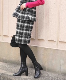 PICCIN | 【セットアップ可能】チェックツイードタイトスカート(スカート)