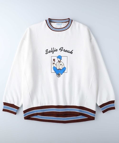 Right-on（ライトオン）の「スマボリブラインスウェット（スウェット・メンズ・ブラック/サックスブルー/オフホワイト・XL/L/M）」の2枚目の写真