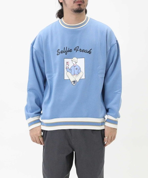 Right-on（ライトオン）の「スマボリブラインスウェット（スウェット・メンズ・ブラック/サックスブルー/オフホワイト・XL/L/M）」の4枚目の写真