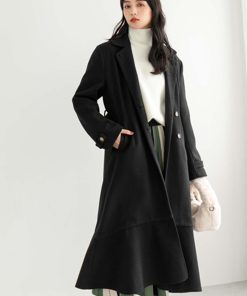 fifth(フィフス)の「マーメイドチェスターコート(チェスターコート・レディース・ブルー系その他5/ブラック/アイボリー・M)」の2枚目の写真