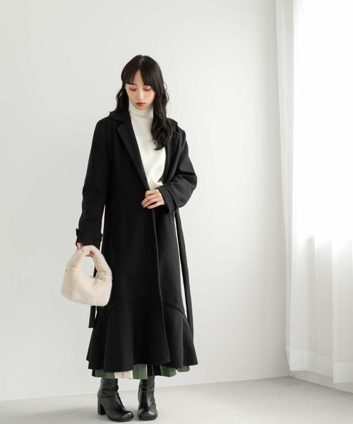 fifth(フィフス)の「マーメイドチェスターコート(チェスターコート・レディース・ブルー系その他5/ブラック/アイボリー・M)」の7枚目の写真