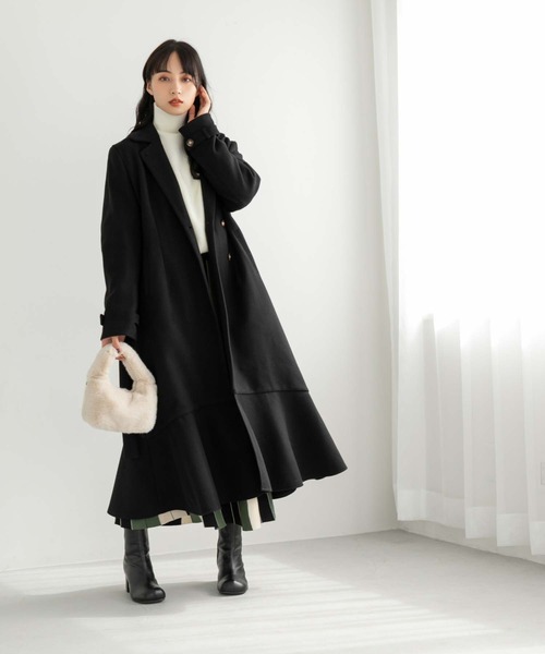 fifth(フィフス)の「マーメイドチェスターコート(チェスターコート・レディース・ブルー系その他5/ブラック/アイボリー・M)」の8枚目の写真