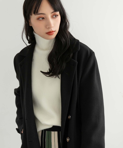 fifth(フィフス)の「マーメイドチェスターコート(チェスターコート・レディース・ブルー系その他5/ブラック/アイボリー・M)」の5枚目の写真