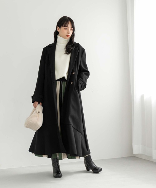 fifth(フィフス)の「マーメイドチェスターコート(チェスターコート・レディース・ブルー系その他5/ブラック/アイボリー・M)」の9枚目の写真