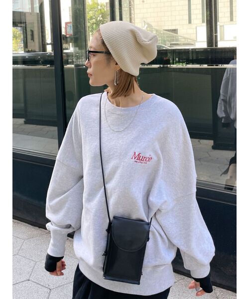 Ungrid（アングリッド）の「Muncieロゴルーズスウェット（スウェット・レディース・ライトグレー/ネイビー/グリーン・FREE）」の12枚目の写真
