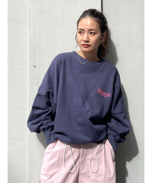 Ungrid（アングリッド）の「Muncieロゴルーズスウェット（スウェット・レディース・ライトグレー/ネイビー/グリーン・FREE）」の11枚目の写真