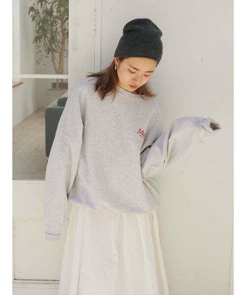 Ungrid（アングリッド）の「Muncieロゴルーズスウェット（スウェット・レディース・ライトグレー/ネイビー/グリーン・FREE）」の16枚目の写真