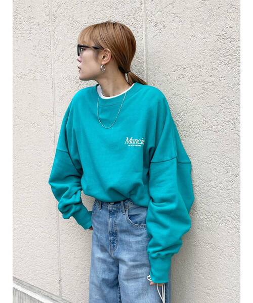Ungrid（アングリッド）の「Muncieロゴルーズスウェット（スウェット・レディース・ライトグレー/ネイビー/グリーン・FREE）」の20枚目の写真