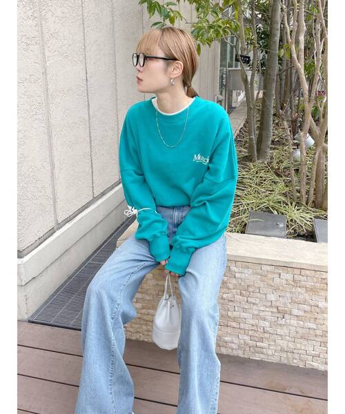 Ungrid（アングリッド）の「Muncieロゴルーズスウェット（スウェット・レディース・ライトグレー/ネイビー/グリーン・FREE）」の21枚目の写真