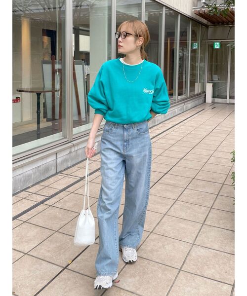 Ungrid（アングリッド）の「Muncieロゴルーズスウェット（スウェット・レディース・ライトグレー/ネイビー/グリーン・FREE）」の22枚目の写真