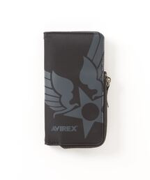 AVIREX（アヴィレックス）の「ｉＰｈｏｎｅ　１４［手帳ケース／サイドジップ／ブラック］（スマホケース/カバー）」