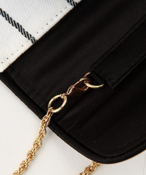 BEAMS LIGHTS Women's（ビームスライツ ウィメンズ）の「ma chere Cosette? / ストライプアシメ（クラッチバッグ・レディース・ホワイト/ネイビー・ONE SIZE）」の11枚目の写真