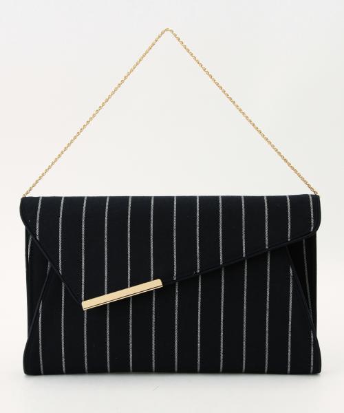 BEAMS LIGHTS Women's（ビームスライツ ウィメンズ）の「ma chere Cosette? / ストライプアシメ（クラッチバッグ・レディース・ホワイト/ネイビー・ONE SIZE）」の13枚目の写真