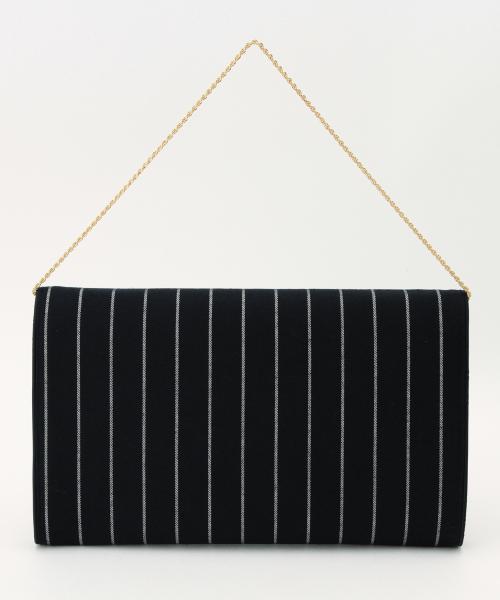 BEAMS LIGHTS Women's（ビームスライツ ウィメンズ）の「ma chere Cosette? / ストライプアシメ（クラッチバッグ・レディース・ホワイト/ネイビー・ONE SIZE）」の15枚目の写真