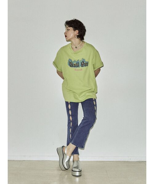 jouetie(ジュエティ)の「カットアウトフィットデニム(デニムパンツ・レディース・ブルー/ブラック・SMALL/MEDIUM)」の7枚目の写真