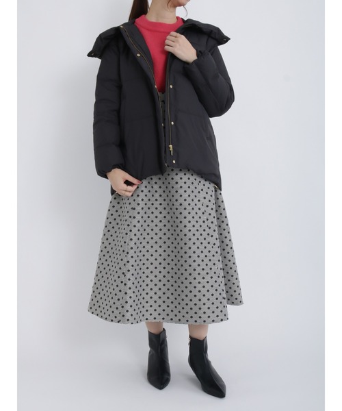Te chichi（テチチ）の「ドットジャカードフレアスカート（スカート・レディース・チャコール/オフホワイト・SMALL/MEDIUM）」の4枚目の写真