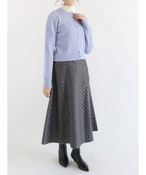 Te chichi（テチチ）の「ドットジャカードフレアスカート（スカート・レディース・チャコール/オフホワイト・SMALL/MEDIUM）」の8枚目の写真