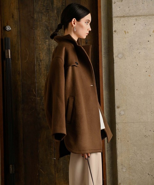 RAW FUDGE（ローファッジ）の「スタンドデザインミドルコート（ダウンジャケット/コート・レディース・ブラック/ブラウン・M）」の7枚目の写真