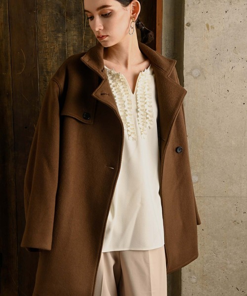 RAW FUDGE（ローファッジ）の「スタンドデザインミドルコート（ダウンジャケット/コート・レディース・ブラック/ブラウン・M）」の8枚目の写真