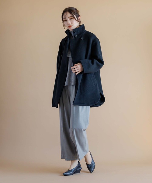 RAW FUDGE（ローファッジ）の「スタンドデザインミドルコート（ダウンジャケット/コート・レディース・ブラック/ブラウン・M）」の9枚目の写真