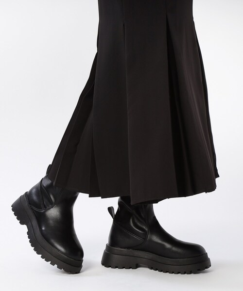 cs T&P(シーエスティーアンドピー)の「厚底プレーンブーツ【csT&P/厚底/ショートブーツ】(ブーツ・レディース・ブラック・S/M/L/LL)」の12枚目の写真