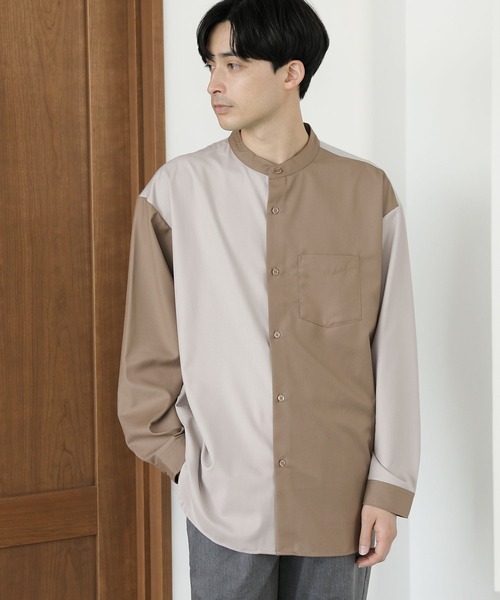 LAKOLE（ラコレ）の「スムースTRバンドカラーシャツ / 178987（シャツ