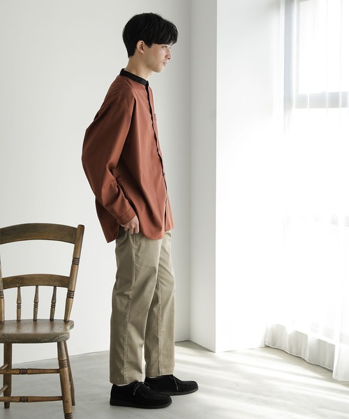 LAKOLE（ラコレ）の「スムースTRバンドカラーシャツ / 178987（シャツ/ブラウス・メンズ・ライトブルー/ライトグリーン/テラコッタ/ベージュ・MEDIUM/LARGE）」の7枚目の写真