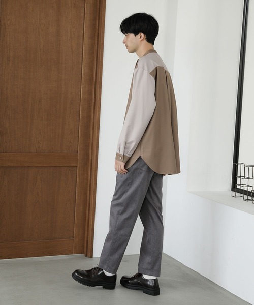 LAKOLE（ラコレ）の「スムースTRバンドカラーシャツ / 178987（シャツ/ブラウス・メンズ・ライトブルー/ライトグリーン/テラコッタ/ベージュ・MEDIUM/LARGE）」の12枚目の写真