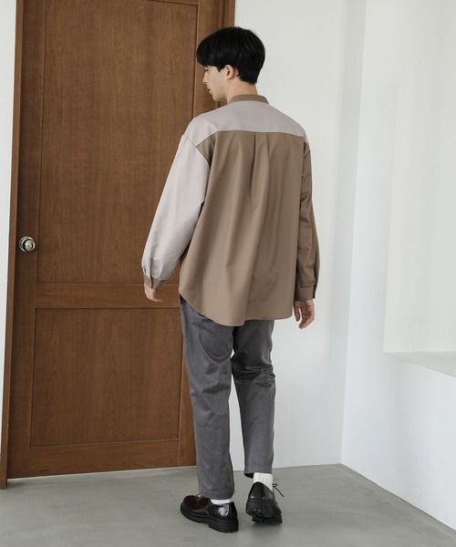 LAKOLE（ラコレ）の「スムースTRバンドカラーシャツ / 178987（シャツ/ブラウス・メンズ・ライトブルー/ライトグリーン/テラコッタ/ベージュ・MEDIUM/LARGE）」の13枚目の写真