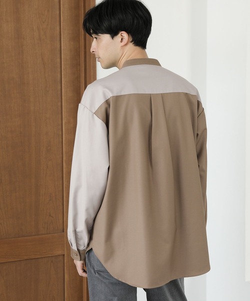 LAKOLE（ラコレ）の「スムースTRバンドカラーシャツ / 178987（シャツ/ブラウス・メンズ・ライトブルー/ライトグリーン/テラコッタ/ベージュ・MEDIUM/LARGE）」の15枚目の写真