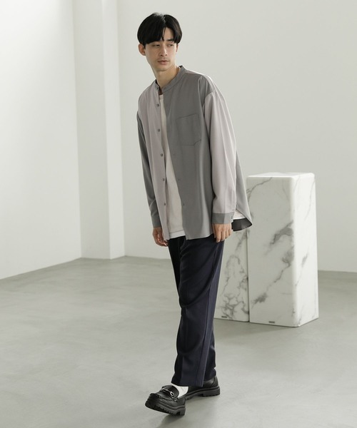 LAKOLE（ラコレ）の「スムースTRバンドカラーシャツ / 178987（シャツ/ブラウス・メンズ・ライトブルー/ライトグリーン/テラコッタ/ベージュ・MEDIUM/LARGE）」の17枚目の写真