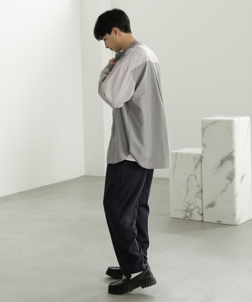 LAKOLE（ラコレ）の「スムースTRバンドカラーシャツ / 178987（シャツ/ブラウス・メンズ・ライトブルー/ライトグリーン/テラコッタ/ベージュ・MEDIUM/LARGE）」の18枚目の写真