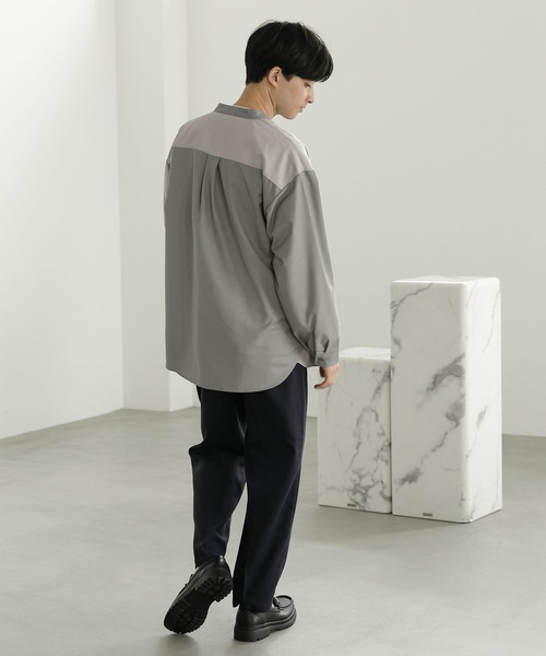 LAKOLE（ラコレ）の「スムースTRバンドカラーシャツ / 178987（シャツ/ブラウス・メンズ・ライトブルー/ライトグリーン/テラコッタ/ベージュ・MEDIUM/LARGE）」の19枚目の写真