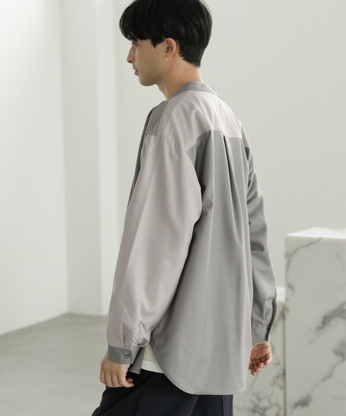 LAKOLE（ラコレ）の「スムースTRバンドカラーシャツ / 178987（シャツ/ブラウス・メンズ・ライトブルー/ライトグリーン/テラコッタ/ベージュ・MEDIUM/LARGE）」の20枚目の写真