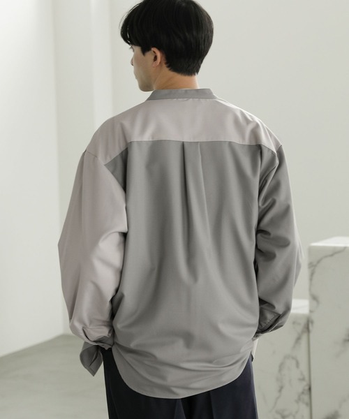 LAKOLE（ラコレ）の「スムースTRバンドカラーシャツ / 178987（シャツ/ブラウス・メンズ・ライトブルー/ライトグリーン/テラコッタ/ベージュ・MEDIUM/LARGE）」の21枚目の写真