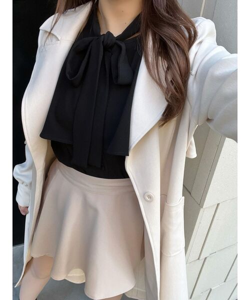 EATME（イートミー）の「ボウタイブラウス（シャツ/ブラウス・レディース・グリーン/オフホワイト/ピンク/ブラック・FREE）」の8枚目の写真