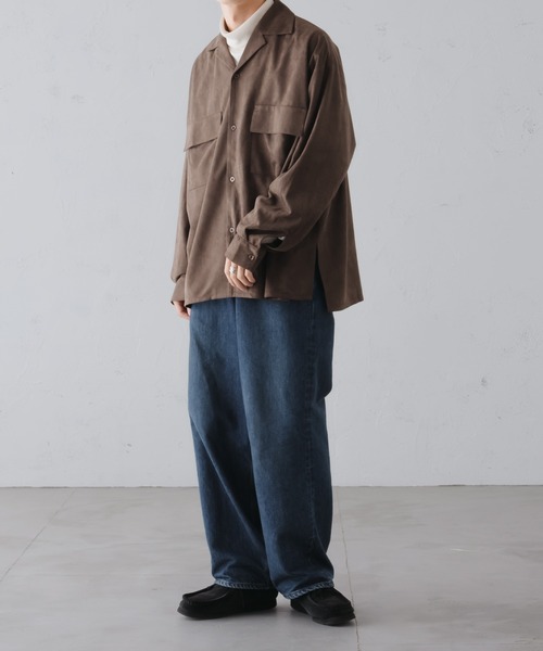 セール】フェイクスエードオープンカラーシャツ（シャツ/ブラウス