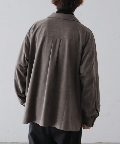 セール】フェイクスエードオープンカラーシャツ（シャツ/ブラウス