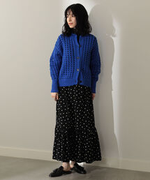 Demi-Luxeベージュ ドット柄 タイトロングスカート Demi-Luxe BEAMS（デミルクス ビームス）の「Demi-Luxe BEAMS