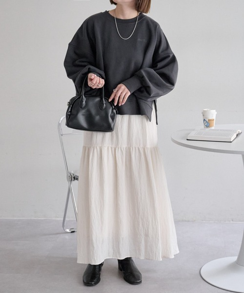 DISCOAT（ディスコート）の「裏起毛バックフォトプリントスウエット（スウェット・レディース・ライトベージュ/オフホワイト/チャコールグレー・FREE）」の20枚目の写真