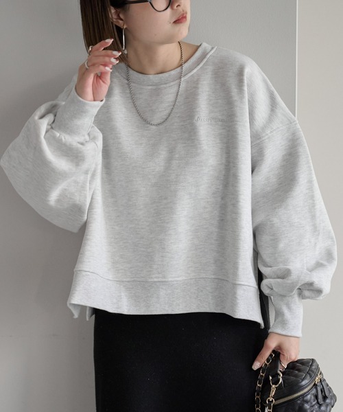 DISCOAT（ディスコート）の「裏起毛バックフォトプリントスウエット（スウェット・レディース・ライトベージュ/オフホワイト/チャコールグレー・FREE）」の12枚目の写真