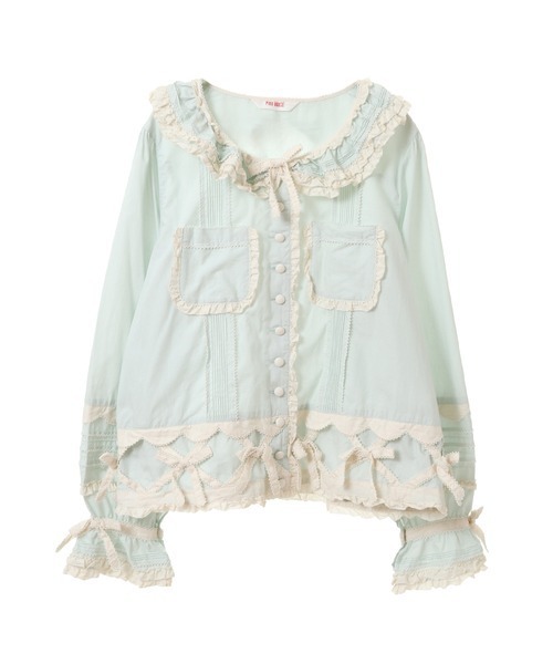 大人気新品  PINK HOUSE（ピンクハウス）の「配色使いブラウス（シャツ トップス