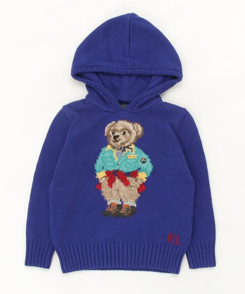 POLO RALPH LAUREN CHILDRENSWEAR(ポロ ラルフ ローレン チルドレンズウェア)の「Polo ベア フーデッド セーター(ニット/セーター・キッズ・ブルー・4/6/7)」の3枚目の写真