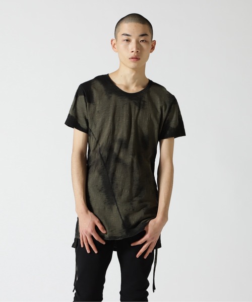 KMRii 半袖カットソー size０ KMRii（ケムリ）の「KMRii/ケムリ/別注Discharged SideShirring