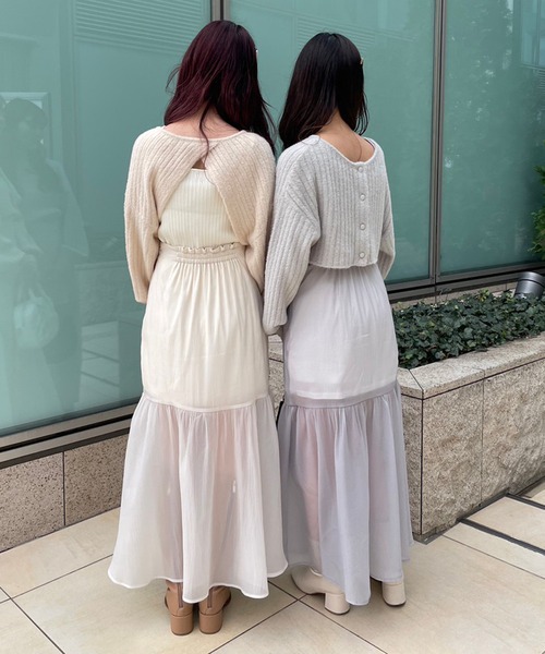 one after another NICE CLAUP(ワンアフターアナザーナイスクラップ)の「マルチWAYフェザーニット2枚セット 2023SS(ニット/セーター・レディース・グレー/アイボリー/モカ・FREE)」の11枚目の写真