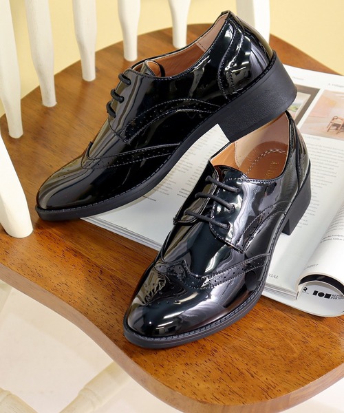 LibertyDoll（リバティードール）の「軽量 マニッシュ レースアップシューズ（ドレスシューズ・レディース・ブラック系その他2/ワイン系1/ブラック×ホワイト/ブラック系その他/ブラック系2/ブラウン系/ブラック系1/ベージュ系/ベージュ/アイボリー系/ピンク/ベージュ系その他2/ブラウン系1/ワイン/アイボリー/ブラウン/ブラック系4/ブラック系3/ブラック/ブラウン系その他/ネイビー/シルバー・37/40/39/35/36/38）」の7枚目の写真