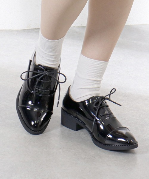 LibertyDoll（リバティードール）の「軽量 マニッシュ レースアップシューズ（ドレスシューズ・レディース・ブラック系その他2/ワイン系1/ブラック×ホワイト/ブラック系その他/ブラック系2/ブラウン系/ブラック系1/ベージュ系/ベージュ/アイボリー系/ピンク/ベージュ系その他2/ブラウン系1/ワイン/アイボリー/ブラウン/ブラック系4/ブラック系3/ブラック/ブラウン系その他/ネイビー/シルバー・37/40/39/35/36/38）」の9枚目の写真