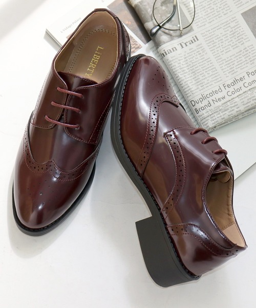 LibertyDoll（リバティードール）の「軽量 マニッシュ レースアップシューズ（ドレスシューズ・レディース・ブラック系その他2/ワイン系1/ブラック×ホワイト/ブラック系その他/ブラック系2/ブラウン系/ブラック系1/ベージュ系/ベージュ/アイボリー系/ピンク/ベージュ系その他2/ブラウン系1/ワイン/アイボリー/ブラウン/ブラック系4/ブラック系3/ブラック/ブラウン系その他/ネイビー/シルバー・37/40/39/35/36/38）」の21枚目の写真