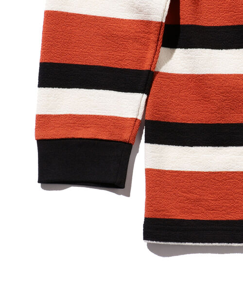 BEAMS PLUS（ビームスプラス）の「BEAMS PLUS / インレーストライプ ポケット Tシャツ（Tシャツ/カットソー・メンズ・ブラック/ブラウン/オレンジ・SMALL/MEDIUM/LARGE/X-LARGE）」の20枚目の写真